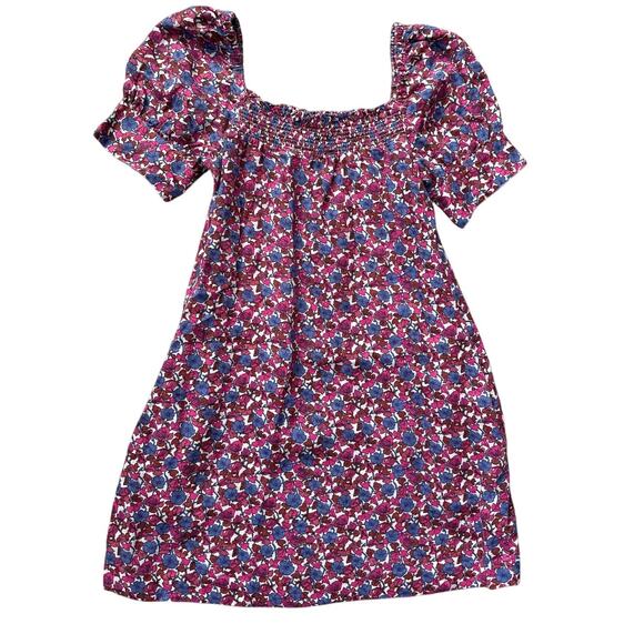 J. Crew Afternoon Linen Dress Berry Floral Pink Size Small - Picture 6 of 14